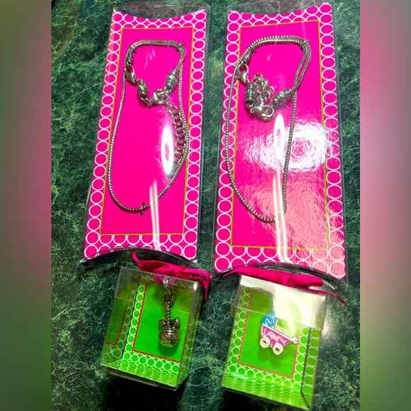 Sale**NEW Mainstreet Collections 2 Baby Charms and 2 Charm Necklaces, girl, boy - Picture 1 of 6